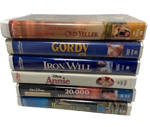 Disney VHS Tapes Lot of 6 Clam Shell Family Movies - Picture 1 of 7