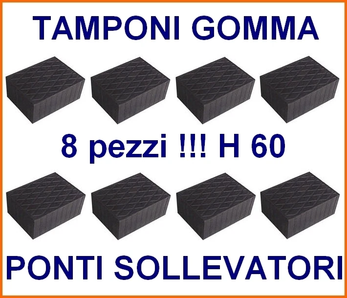 set 8 PEZZI TAMPONI per PONTI SOLLEVATORI H 60 tampone -corghi ravaglioli omcn @ - Imagen 1 de 1