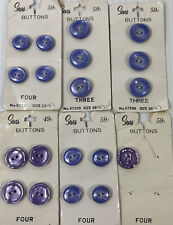 Sears Vintage Sewing Buttons Purple Lavender Lot