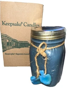 Keepsake Candles Inc Texas mason jar Candle Blueberry scent NEW in box - Picture 1 of 5