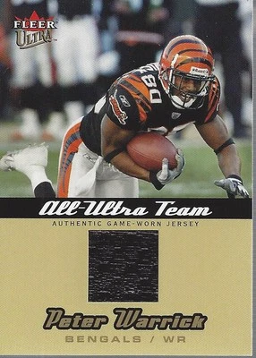 2005 Ultra All-Ultra Team Jerseys Gold #PW Peter Warrick Jersey FB - Image 1 of 2