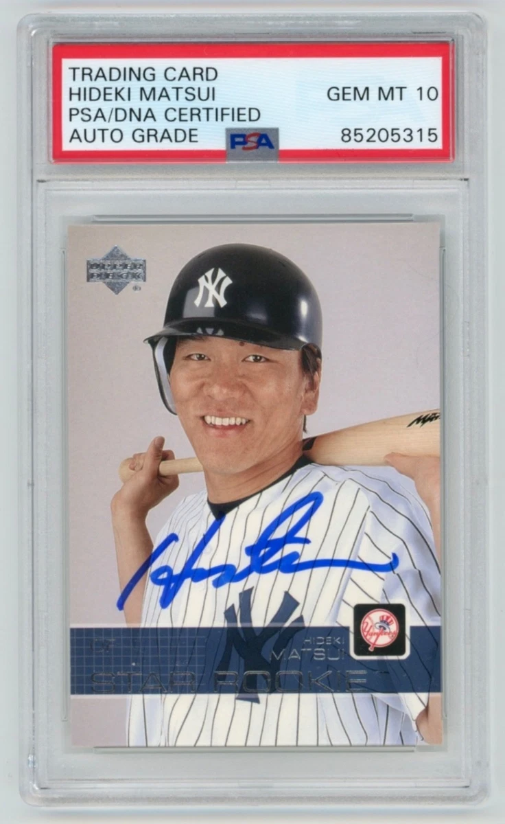 Hideki Matsui Autographed Baseball Trading Cards & Accessories for