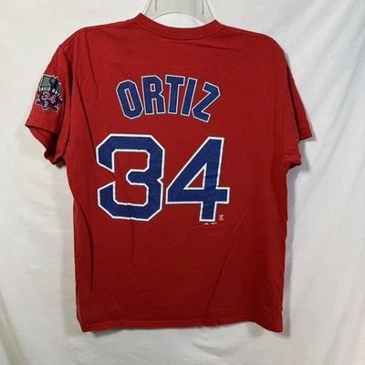 Boston Red Sox MLB Béisbol David Ortiz Temporada Final Promo M Fan Jersey Camiseta Foto 1 de 4