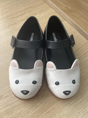 Mini Melissa Maggie Bear Mary Jane Black/White/Brown Size 10 - Image 1 of 4
