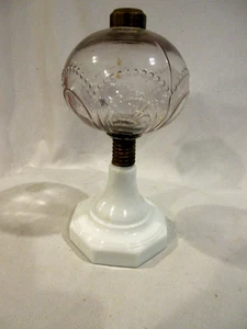 Vintage Milk Glass Oil Lamp Base 11" - Picture 1 of 6