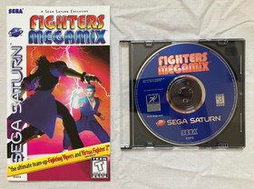 Fighters Megamix (Sega Saturn, 1997) Disc & Manual US Tested Works