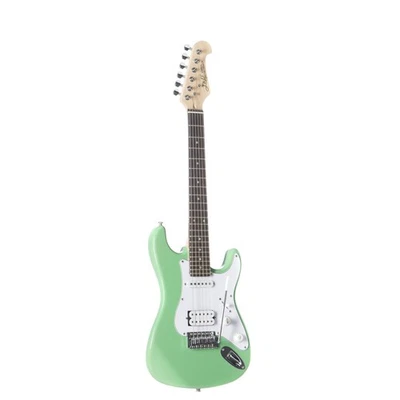J & D J&D ST-MINI E-Gitarre, Erle-Korpus, Ahorn-Hals, Keramik Single Coil, Surf Green