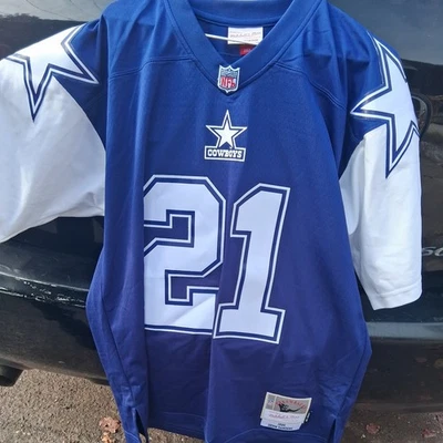 Camiseta deportiva 100 % auténtica de los vaqueros Deion Sanders Mitchell & Ness 1995 talla 48 XL para hombre Foto 1 de 4