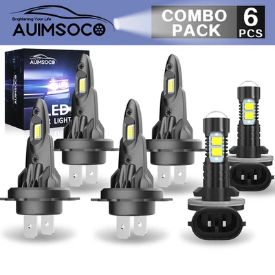 LED Headlight High/Low + Fog Lamps Bulbs Combo For Kia Sorento 2014-2017 2018 - Image 1 of 4