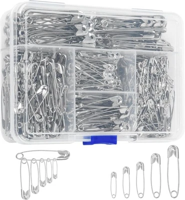 520 Ps 5 Tamaños Pasadores de Seguridad Tamaño Surtido Resistente al Óxido Acero Niquelado Asso Foto 1 de 4