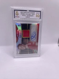 Rasmus hojlund patch auto /99 Graded MGC Topps 10 UCC Flagship - Picture 1 of 4