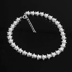 3Ct F VS Lab Diamond Star Bracelet, Round Cut, 14K White Gold Over, Gift Her - Picture 1 of 7