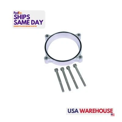 Ford M-9474-M50B, One Natural Aluminum Throttle Body Adapter 2011-12 Boss 302 In - Image 1 of 4