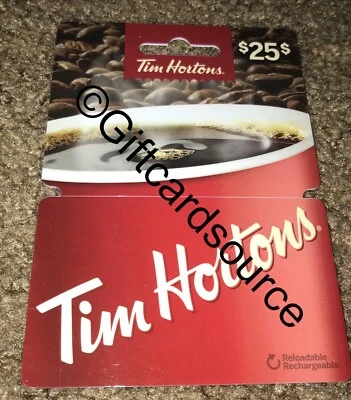 TIM HORTONS 2016 GIFT CARD RED CUP HANGER NO VALUE #6122 NEW FD51496 CANADA - Image 1 of 2