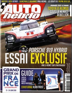 AUTO HEBDO n°2168 06/06/2018 TEST 24h du MANS Guide GP FRANCE PORSCHE 919 HYBRID - Picture 1 of 1