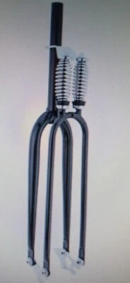 VINTAGE TYPE DUAL SPRING FORKS 26" BICYCLES 1&1/8 THREADLESS DISC BRAKE READY - Image 1 of 3