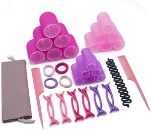 36-Piece Hair Rollers Set - Styling Kit with Hair Clips, Combs & Accessories - Picture 1 of 4