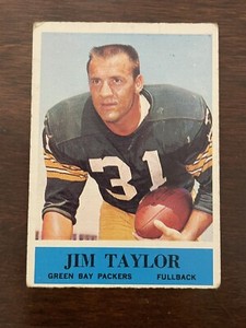 1964 PHILADELPHIA #80 JIM TAYLOR VINTAGE FOOTBALL CARD VG CONDITION PACKERS