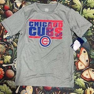 Chicago Cubs Gray T-Shirt size L/12-14 - Picture 1 of 3