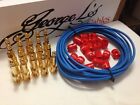 George L's 155 Pedalboard Effects Cable Kit Xl .155 Blue & Red Gold 20/20/20