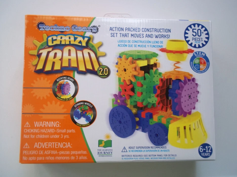Techno Gears CRAZY TRAIN 2.0 - 50+ pcs Building Toy THE LEARNING JOURNEY INT'L - Image 1 of 4