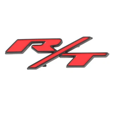 2015-2023 DODGE CHALLENGER RED & BLACK R/T HOOD EMBLEM BADGE NAMEPLATE NEW MOPAR - Image 1 of 4