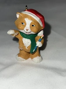 1992 Hallmark Friendly Greetings Cat Ornament Collectable Vintage Keepsake - Picture 1 of 3
