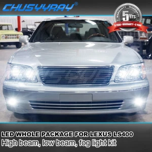 FOR LEXUS LS400 1998-2000 6X COMBO 9005 9006 LED HEADLIGHT FOG LIGHT BULBS KIT - Picture 1 of 12