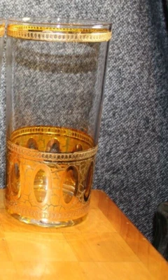 Culver Антигуа хайбол очки - MCM 24k золото коктейль подпись Culver - Изображение 1 из 2