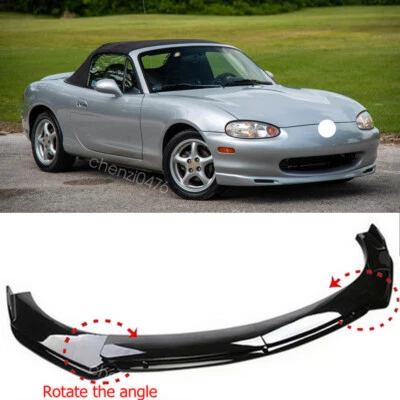 For Mazda Miata MX-5 NA NB Front Bumper Lip Spoiler Splitter Gloss Blk Style Foto 1 de 4