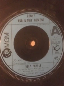 1975 DONNY AND MARIE OSMOND 7" 45 DEEP PURPLE & TAKE ME BACK AGAIN MGM 2006-561 - Picture 1 of 1