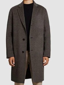 $795 Theory Men's Gray Suffolk Wool Cashmere Double-Face Overcoat Jacket Size M - Picture 1 of 3