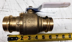 Nibco PC-FP600A-LF 1-1/2" Pressure Ball Valve Press x Press Full Port Lead Free - Picture 1 of 3