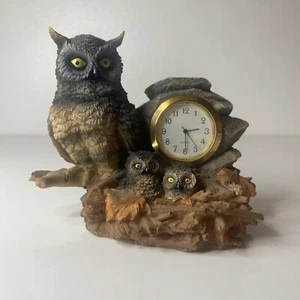 Reloj de colección de personajes de animales salvajes búho con nido - Imagen 1 de 5