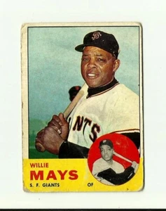 1963 TOPPS #300 Willie Mays: Outfielder: San Francisco Giants: Baseball Card MLB - Picture 1 of 2