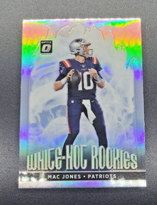 2021 Donruss Optic MAC JONES White-Hot Rookies SILVER PRIZM Patriots RC WHR-3