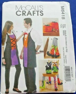 McCall's Crafts Halloween Apron & Decor Sewing Pattern Uncut M6415 Adult Sm-Xlg - Picture 1 of 7