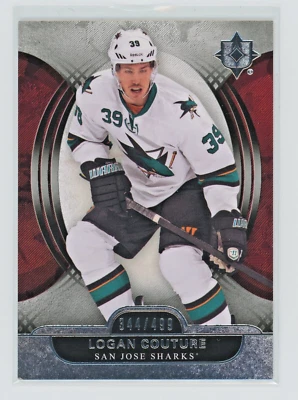 LOGAN COUTURE 2013-14 UD ULTIMATE COLLECTION - BASE CARD  344/499  #1  SHARKS - Image 1 of 2