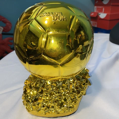 World Golden Ball Trophy Ballon D'ORAward Football SoccerGold Souvenirs open box Cover
