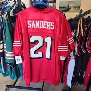 VINTAGE Deion Sanders Jersey Throwback Red San Francisco 49ers - MENS 2XL - Picture 1 of 7