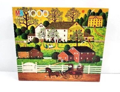 Charles Wysocki  1000 Piece Jigsaw Puzzle Milton Bradley Sealed 1989 Americana - Image 1 of 4
