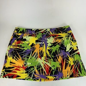 Loudmouth Ladies Golf Women's Skort Size 12 Drop Cloth Paint Splatter Skirt - Picture 1 of 7