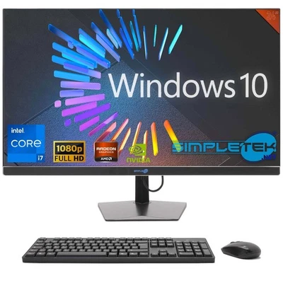 All IN One I7 24 " Windows 10 RAM 16GB SSD 480GB Desktop Computer Editing Gaming - Image 1 of 4