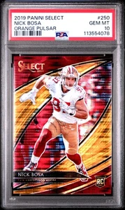 2019 Panini Select Nick Bosa #250 Orange Pulsar PSA 10 - Picture 1 of 2
