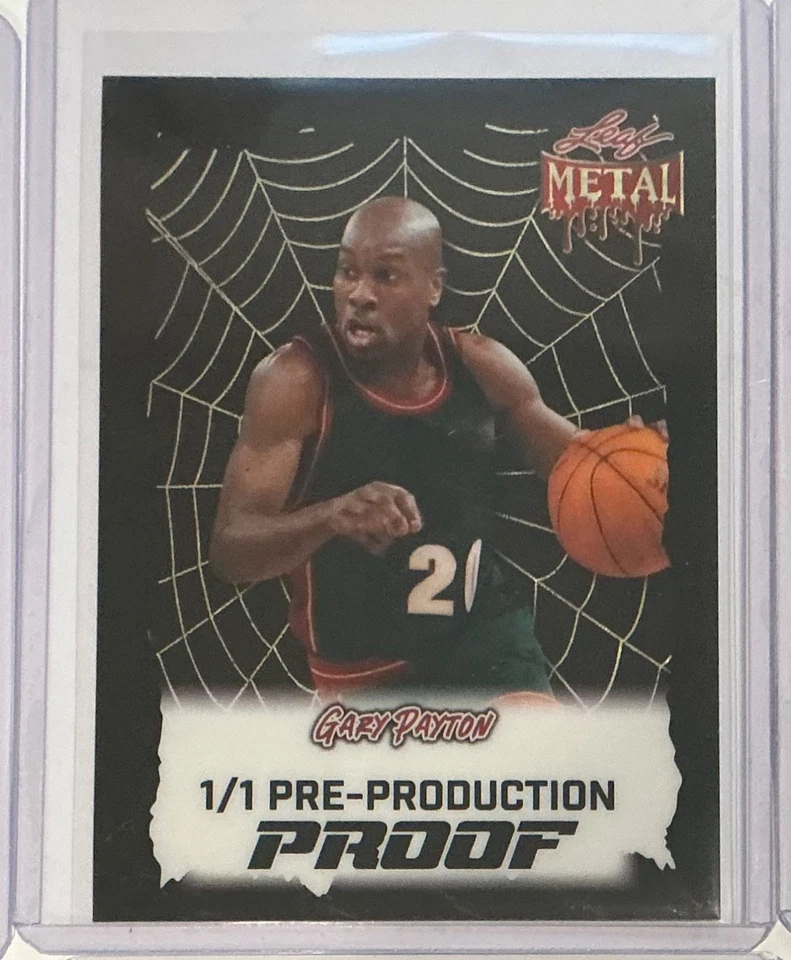 Hoja de metal 2025 Halloween Gary Payton súper prismático oro prueba 1/1 Foto 1 de 1