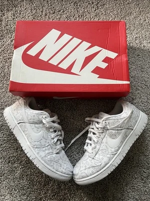 Size W11.5/M10 - Nike Dunk Low White Paisley - Image 1 of 4