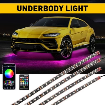 Tira de luces de atmósfera RGB para automóvil 210 LED colores decoración lámparas espacio para los pies bajo brillo D Foto 1 de 4
