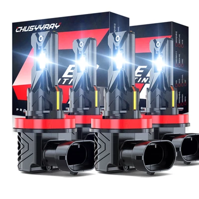 For Ram C/V 2012-2015 - 4x 6000K H11 LED Headlights Bulbs High/Low Beam - Image 1 of 4