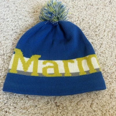 Gorro tejido Marmot Coastal adulto unisex azul y amarillo Foto 1 de 4