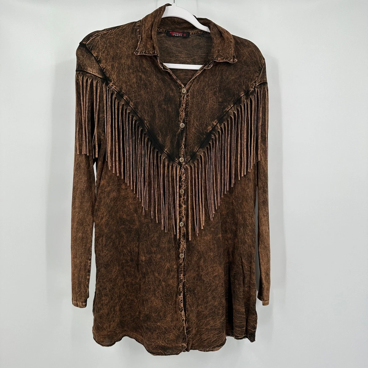 Ex “H” Wool Madras Ch Fringe Shirt Ex “H” Wool Madras Ch Fringe Shirt